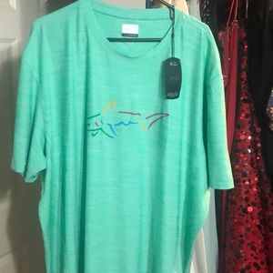 Greg Norman teal T-shirt